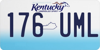 KY license plate 176UML