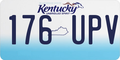 KY license plate 176UPV