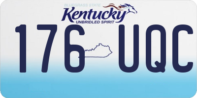 KY license plate 176UQC