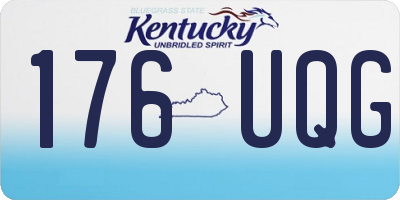 KY license plate 176UQG