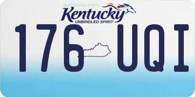 KY license plate 176UQI