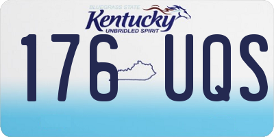 KY license plate 176UQS