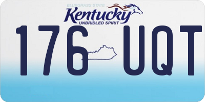 KY license plate 176UQT