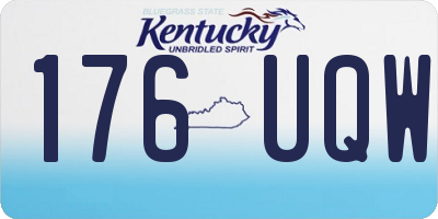 KY license plate 176UQW