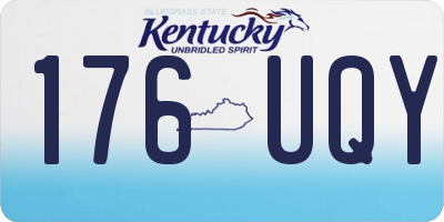 KY license plate 176UQY