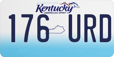 KY license plate 176URD