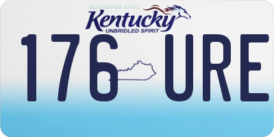 KY license plate 176URE