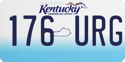 KY license plate 176URG