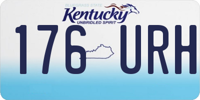 KY license plate 176URH