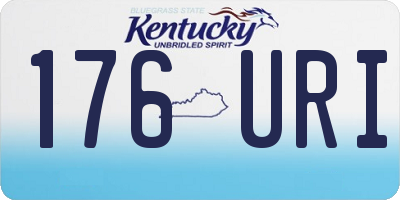 KY license plate 176URI