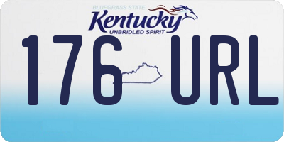 KY license plate 176URL
