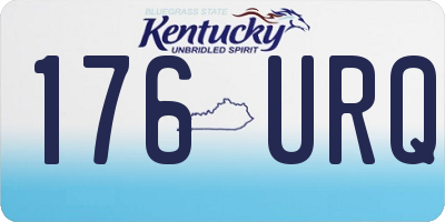 KY license plate 176URQ