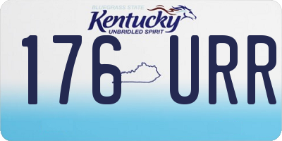KY license plate 176URR