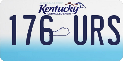 KY license plate 176URS