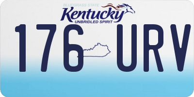 KY license plate 176URV
