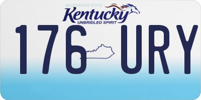 KY license plate 176URY