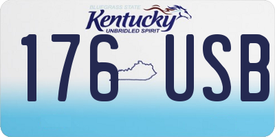 KY license plate 176USB