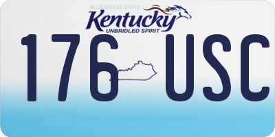 KY license plate 176USC