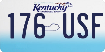 KY license plate 176USF
