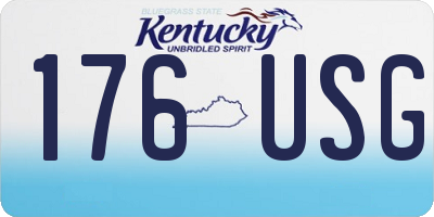 KY license plate 176USG