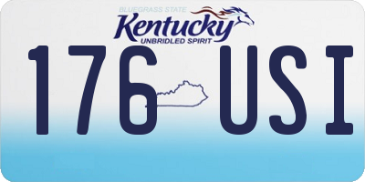 KY license plate 176USI