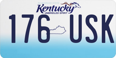 KY license plate 176USK
