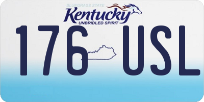 KY license plate 176USL