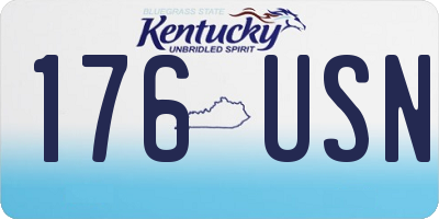 KY license plate 176USN