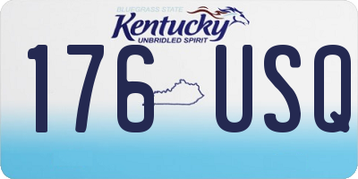 KY license plate 176USQ