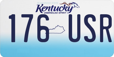 KY license plate 176USR