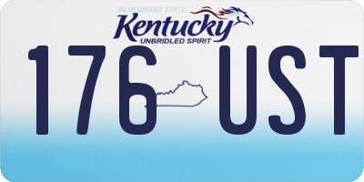 KY license plate 176UST