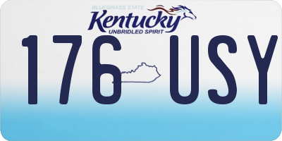 KY license plate 176USY