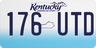 KY license plate 176UTD