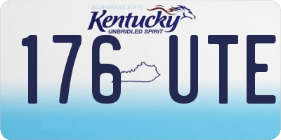 KY license plate 176UTE