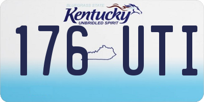 KY license plate 176UTI
