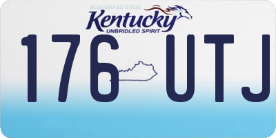 KY license plate 176UTJ