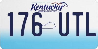 KY license plate 176UTL