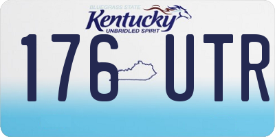 KY license plate 176UTR
