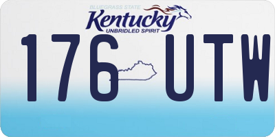 KY license plate 176UTW