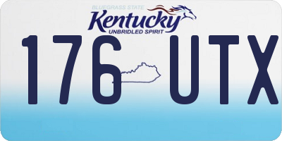 KY license plate 176UTX
