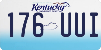 KY license plate 176UUI