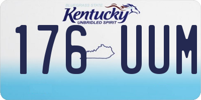 KY license plate 176UUM