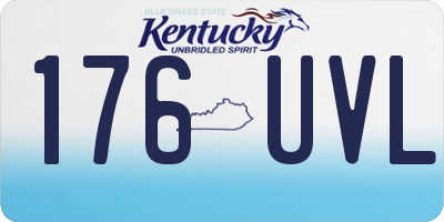 KY license plate 176UVL