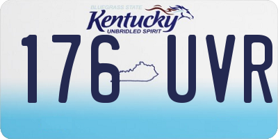 KY license plate 176UVR