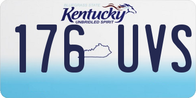 KY license plate 176UVS
