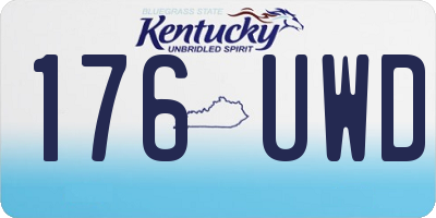 KY license plate 176UWD