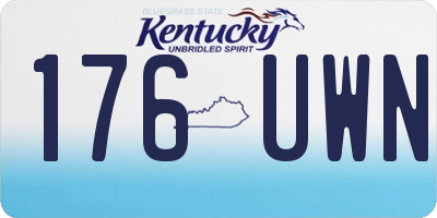 KY license plate 176UWN