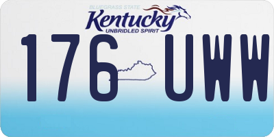 KY license plate 176UWW