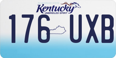 KY license plate 176UXB
