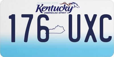 KY license plate 176UXC